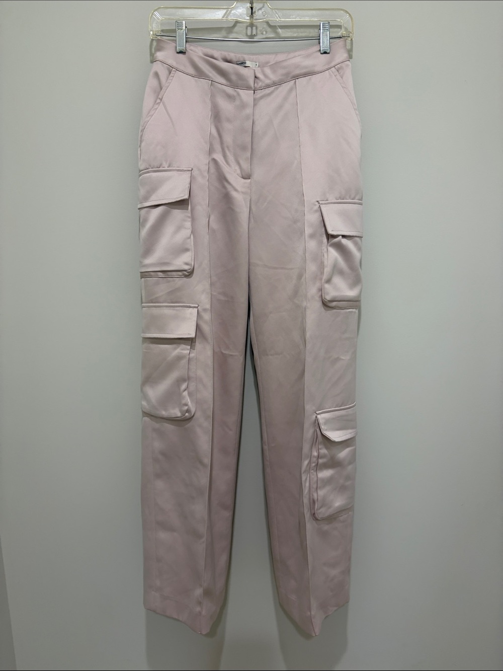 House of CB Pink Satin Cargo Pants - Picture 2 of 4